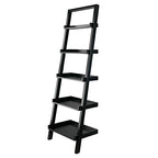 Ergode Contemporary Aaron A-Frame Shelf - 30.1" Width, 12.1" Depth - Solid Wood Frame - 3-Tier Design - 50 lbs Load Capacity - Sleek Black Finish (29553-VV)