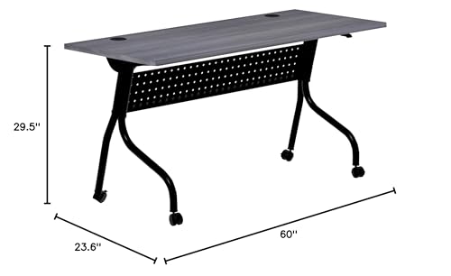 Lorell, LLR59487, Charcoal Flip Top Training Table, 1 Each