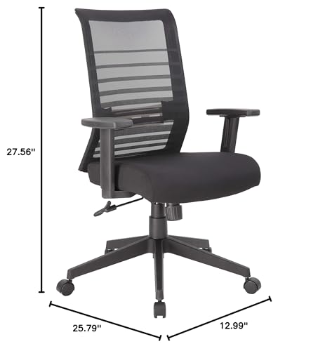 Lorell Horizontal Mesh Back Task Chair, Black