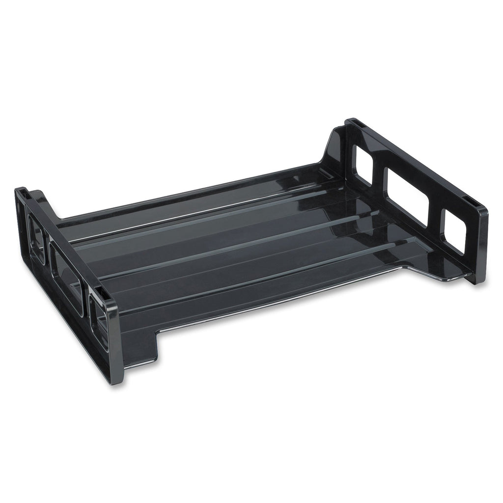 Business Source 42585 Stacking Tray Side Load 8-9/10-Inch X13-1/5-Inch X2-9/10-Inch Black