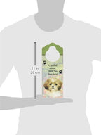 Shih Tzu Puppycut, Tan And White Wood Sign 'A Spoiled Rotten Shih Tzu Puppycut, Tan And White Lives Here'With Artistic Photogr