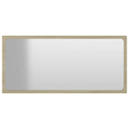 vidaXL Bathroom Mirror Vanity Unit Washroom Wall Furniture Home Decor Interior Hallway Bedroom Laundry Room Dressing 31.5" Sonoma Oak Engineered Wood