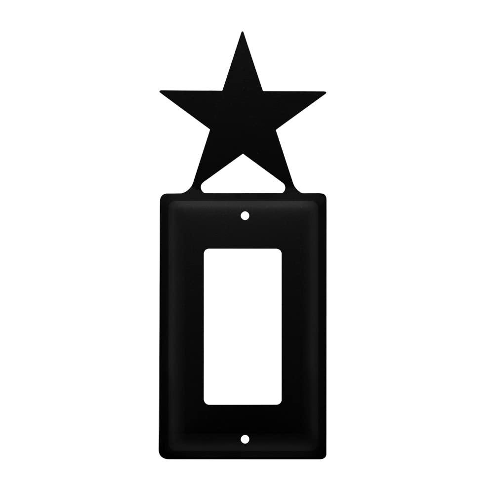 Village Wrought Iron Star Single GFCI Cover