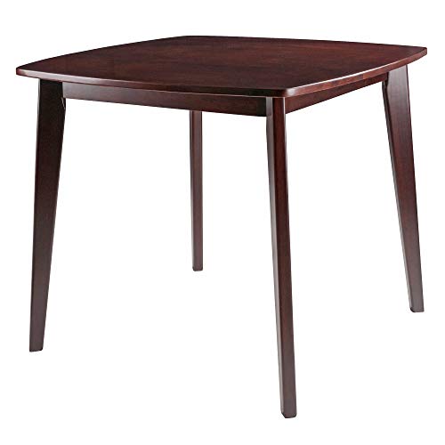Pauline Dining Table - Elegant Solid Wood Table with Walnut Finish, 34' W x 34' D x 29.33' H, Perfect for Dining Room or Kitchen