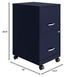 Lorell Lys Soho File/File Mobile File Cabinet, Navy