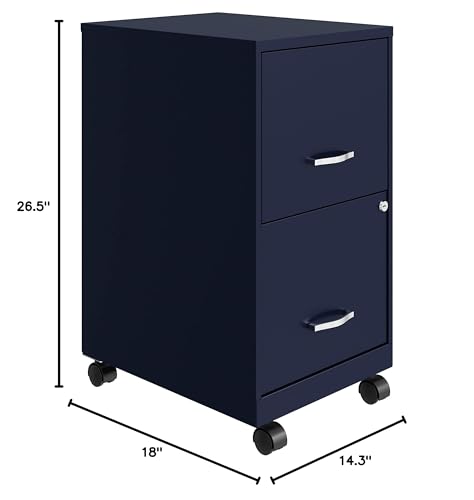Lorell Lys Soho File/File Mobile File Cabinet, Navy