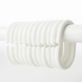 REKARDO Bathroom Shower Plastic Curtain Liner Hook Hooks RingsWhite (12 Pieces)