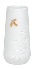 Porcelain Stories Mini Leaf Vase with Gold Accent - 4.1/10.5cm