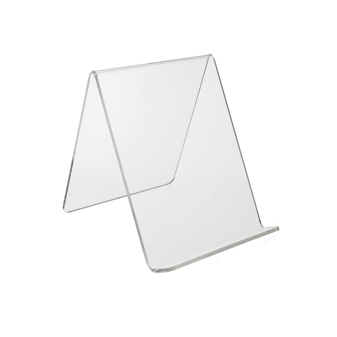 Deluxe 4.5 X 5 Inch Medium Clear Acrylic Book Easels Premium Thick