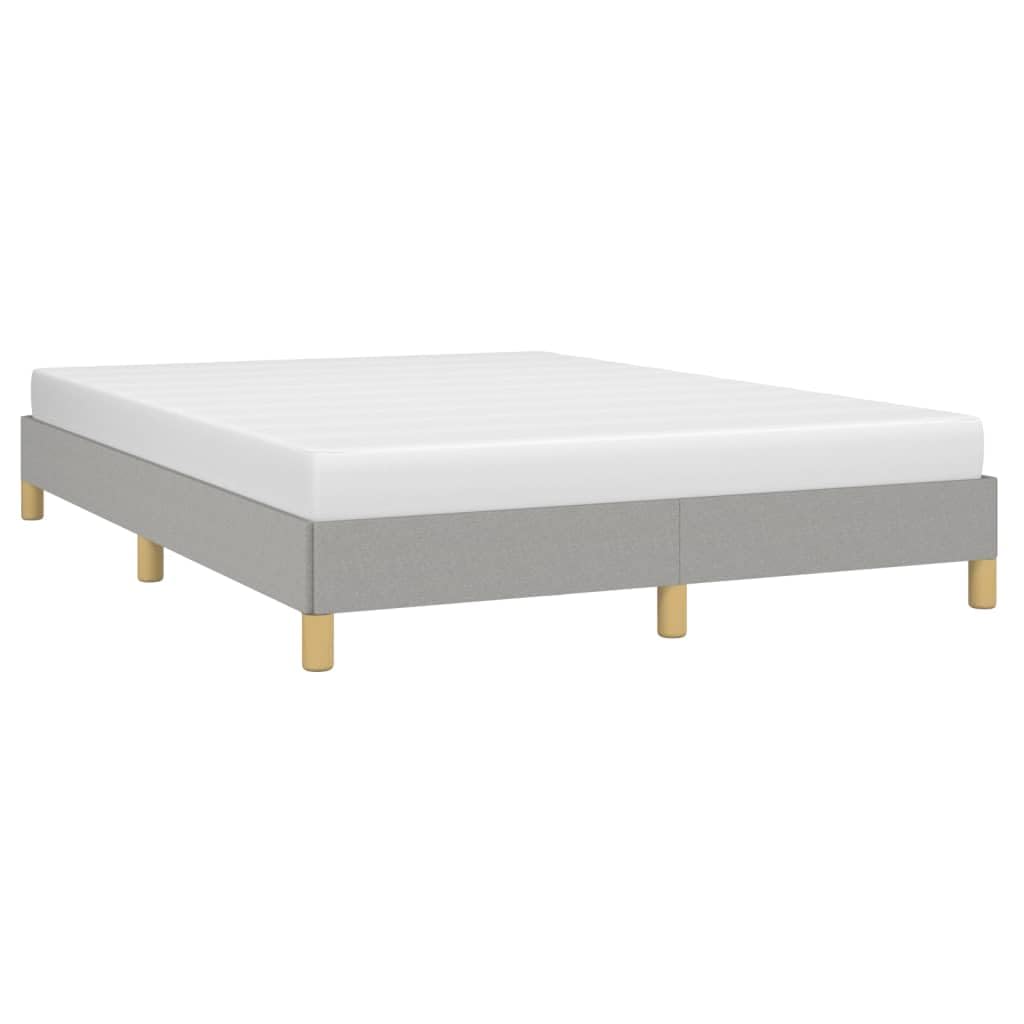 vidaXL Modern-Style Fabric Bed Frame, Queen Size, Light Gray, Suitable for 59.8"x79.9" Mattress, with California Proposition 65 Warning