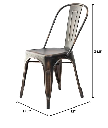 Commercial Seating Products Oscar Metal Dining Chairs, Amber