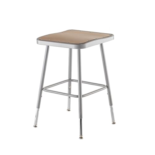 National Public Seating Stools 19"-27" Grey