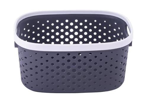 HOMIES, 1 Piece, Plastic Storage Baskets with Handles Shower Caddy Portable Storage Bins Organizer for Bathroom Dorm Household S