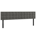 Vidaxl Classic Bed Headboards Set In Dark Gray Velvet | Size Adjustable Bedroom Furniture | Solid Larch And Engineered Wood Construction | Set Of 2