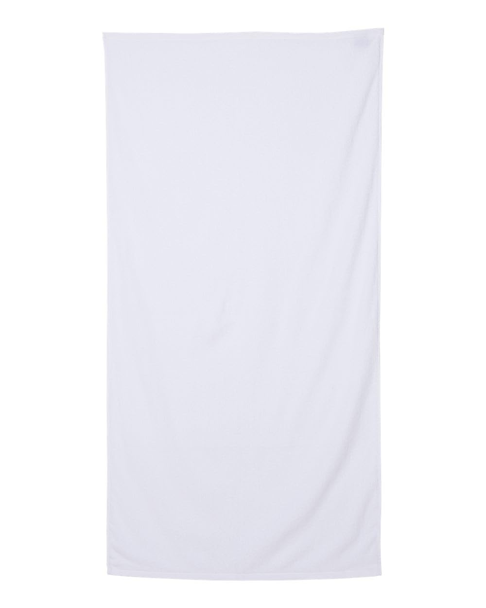 Q-Tees Velour Beach Towel One Size White