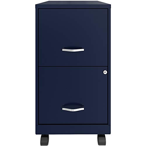 Lorell Lys Soho File/File Mobile File Cabinet, Navy