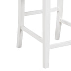 LILOLA LIVING Graham Set of 2 White Finish Upholstered Seat Counter Height Chair