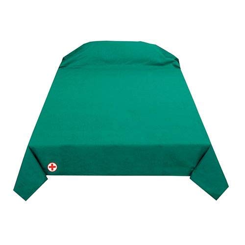 Femfairy Cotton Single Bed Sheet for Clinic and Hospitals (Green) Colour