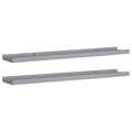 vidaXL Picture Frame Ledge Shelves 2 pcs Gray 31.5x3.5x1.2 MDF