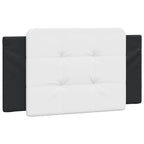 vidaXL Black and White Faux Leather Headboard Cushion - Foam-Filled Supportive Pillow for Bedroom Decor, Easy Clean, with Wall Mount Straps, 39.4"