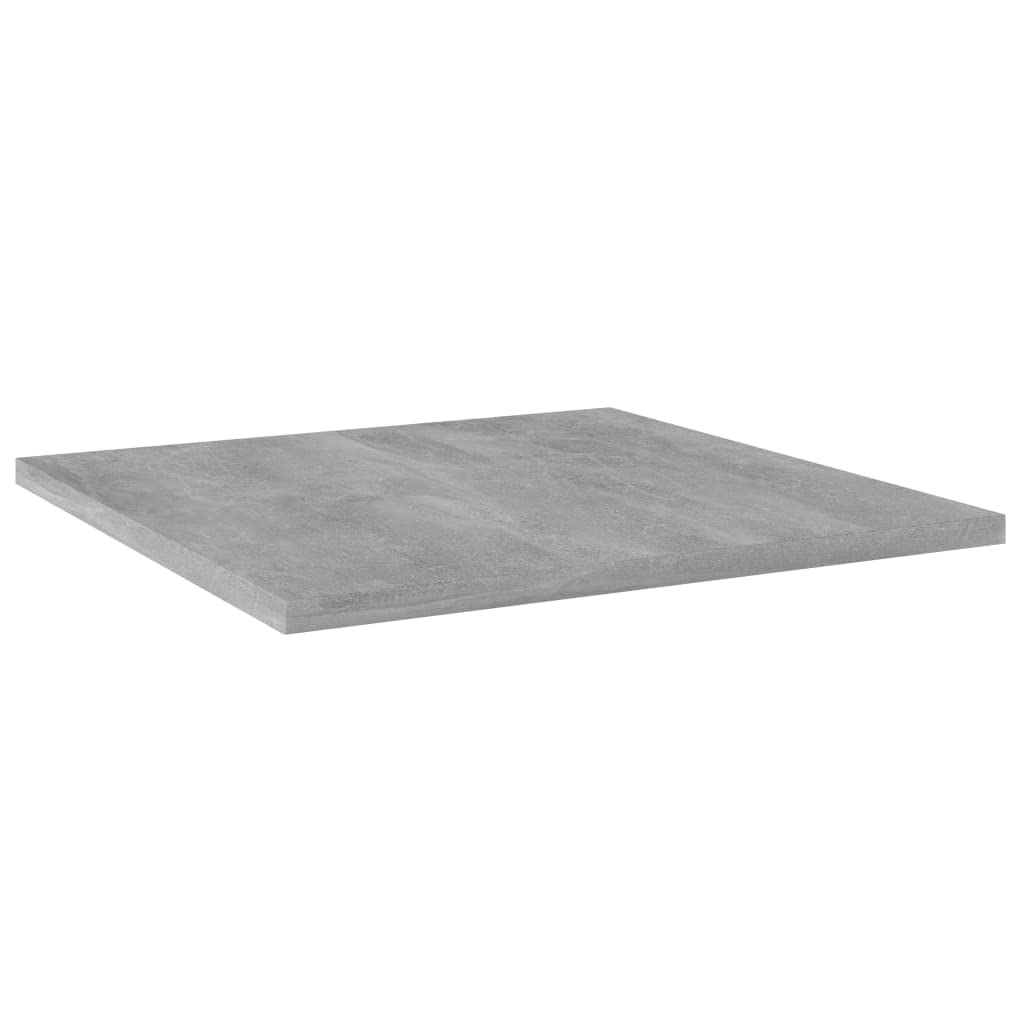 vidaXL Engineered Wood Bookshelf Boards Set of 8, Concrete Gray, Easy to Clean, Multipurpose Furniture Panel, 15.7"x15.7"x0.6"