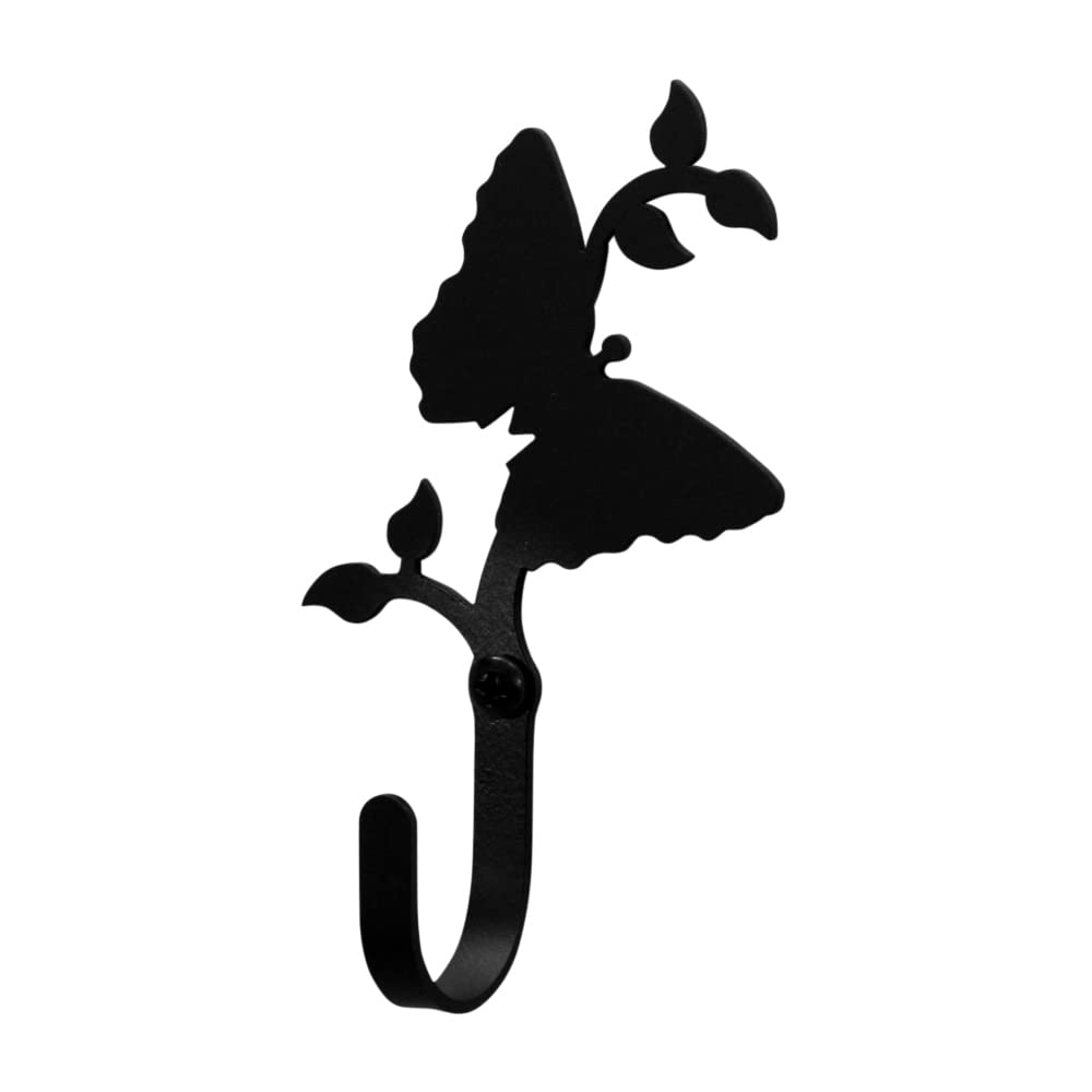 Village Wrought Iron XSmall Butterfly Wall Hook Decorative XSmall