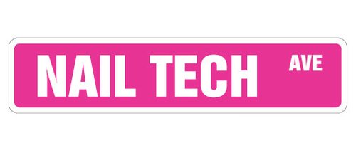 SignJoker] Nail TECH Street Sign Technician Beauty Salon Gift Novelty Road Wall Plaque Decoration