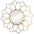 Distressed Antique Bronze Solid Metal Wall Mirror