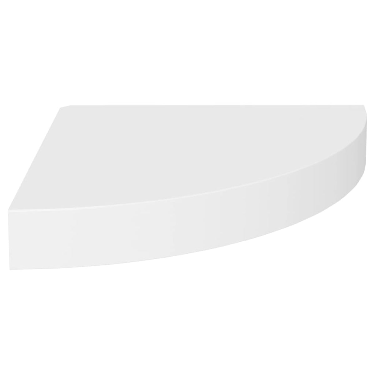 Vidaxl Floating Corner Shelf White 9.8 Inch X9.8 Inch X1.5 Inch  Mdf
