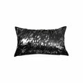 12' X 20' X 5' Modern Silver And Black Torino Kobe Cowhide  Pillow