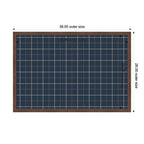Framed Fabric Pinboard Navy Blue Plaid Wall Organization