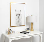 Sylvie Hairy Alpaca Framed Canvas by Simon Te of Tai Prints