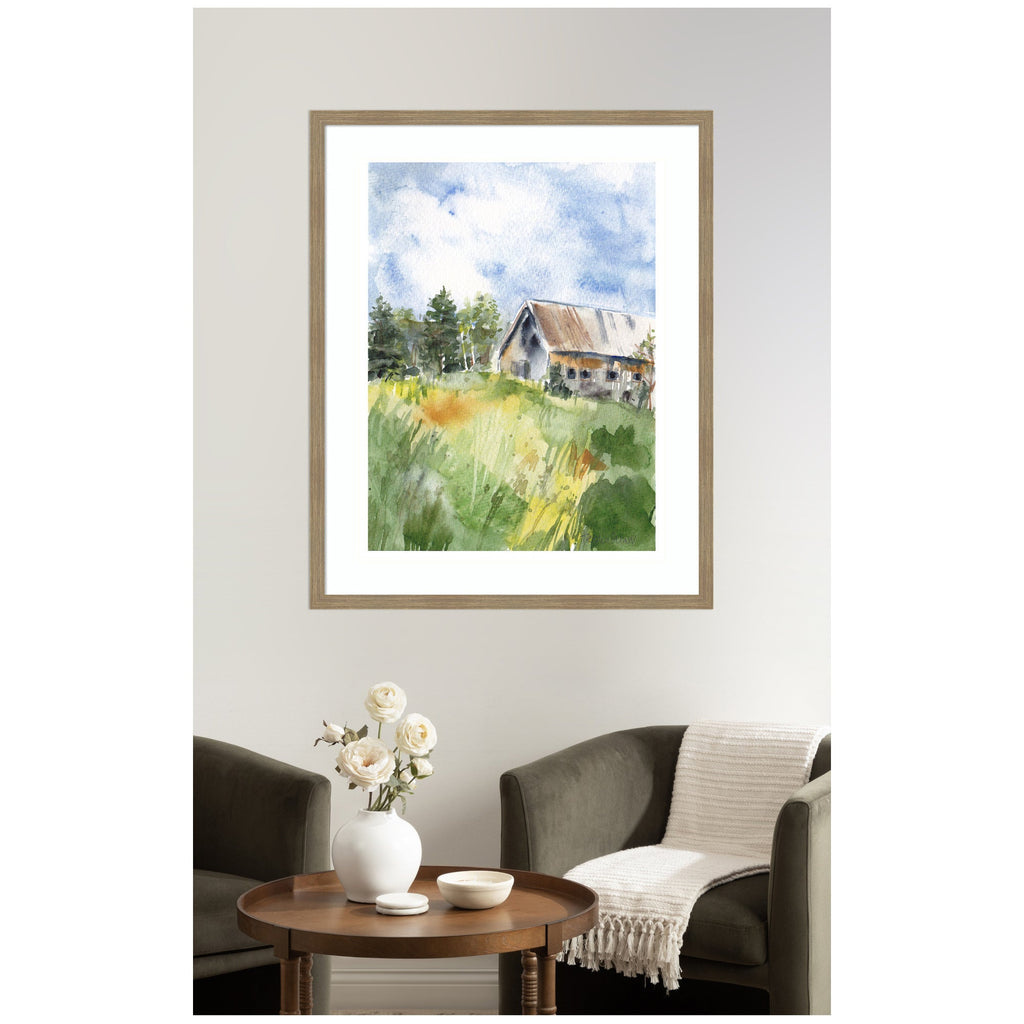 Framed Art Vermont Barn in Summer by Patricia Shaw