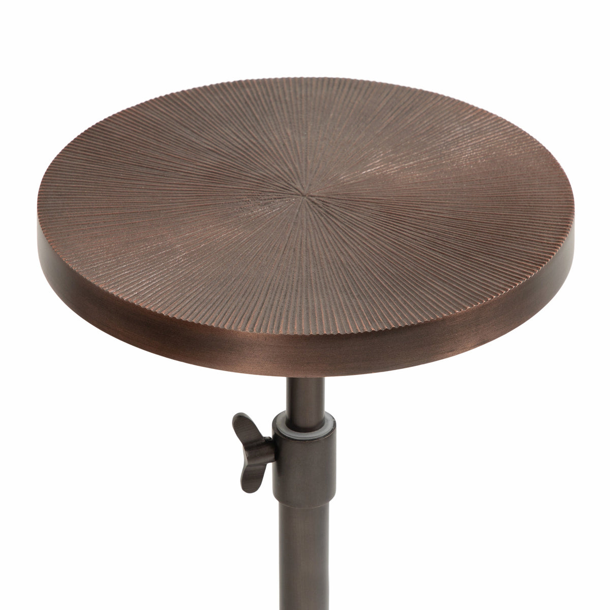 Engles Adjustable Embossed Metal Table and Plant Stand