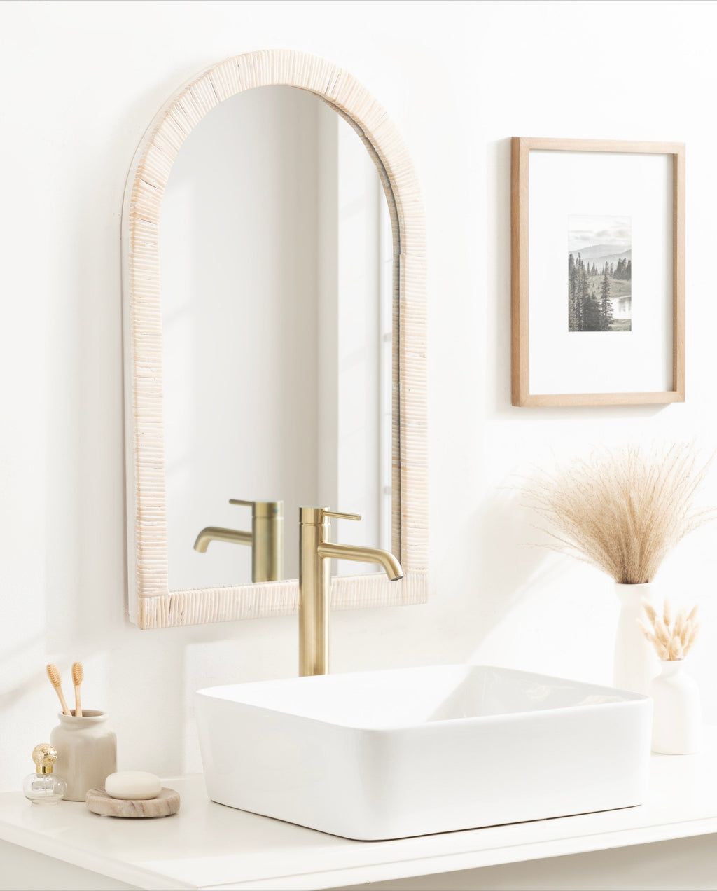 Rahfy Arch Framed Wall Mirror