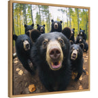 Funny Black Bear Selfie by The Creative Bunch Studio