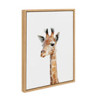 Sylvie Baby Giraffe Framed Canvas by Amy Peterson