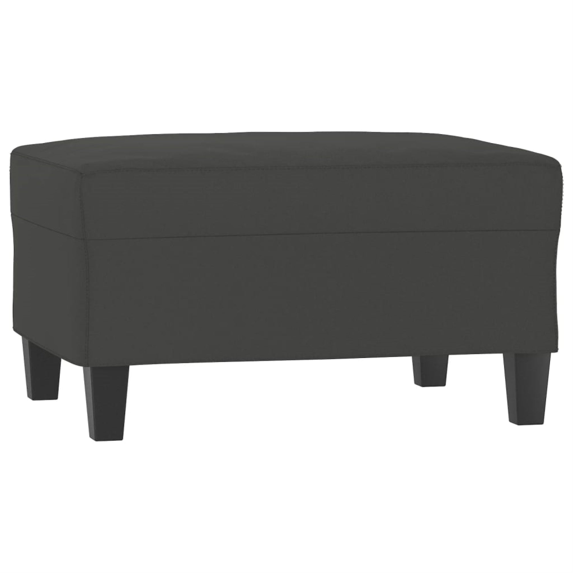 vidaXL Footstool Dark Gray 27.6''x21.7''x16.1'' Microfiber Fabric