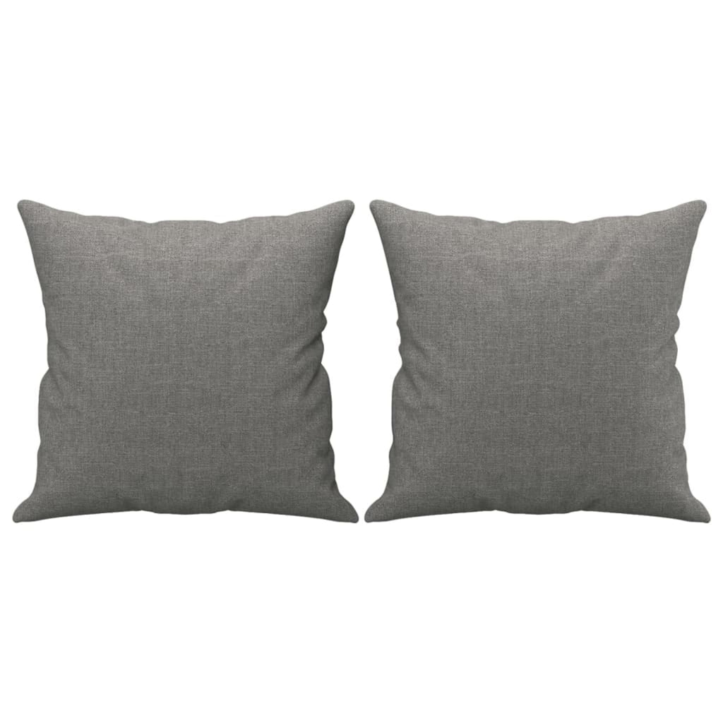 vidaXL Throw Pillows 2 pcs Dark Gray 15.7''x15.7'' Fabric