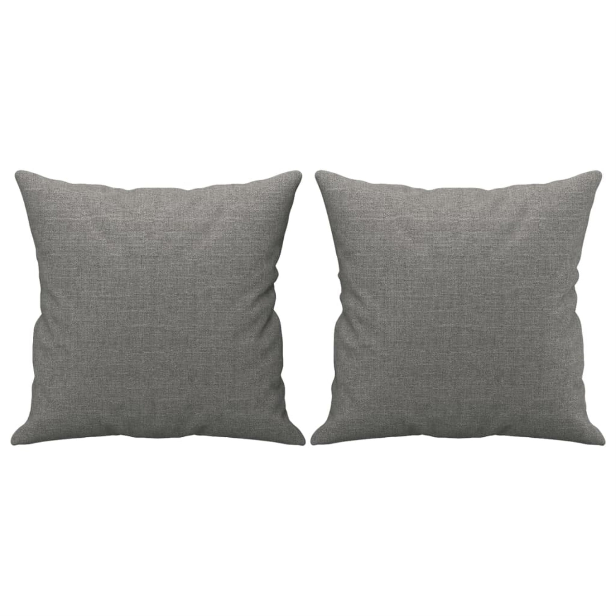 vidaXL Throw Pillows 2 pcs Dark Gray 15.7''x15.7'' Fabric