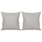 vidaXL Throw Pillows 2 pcs Light Gray 15.7''x15.7'' Microfiber Fabric