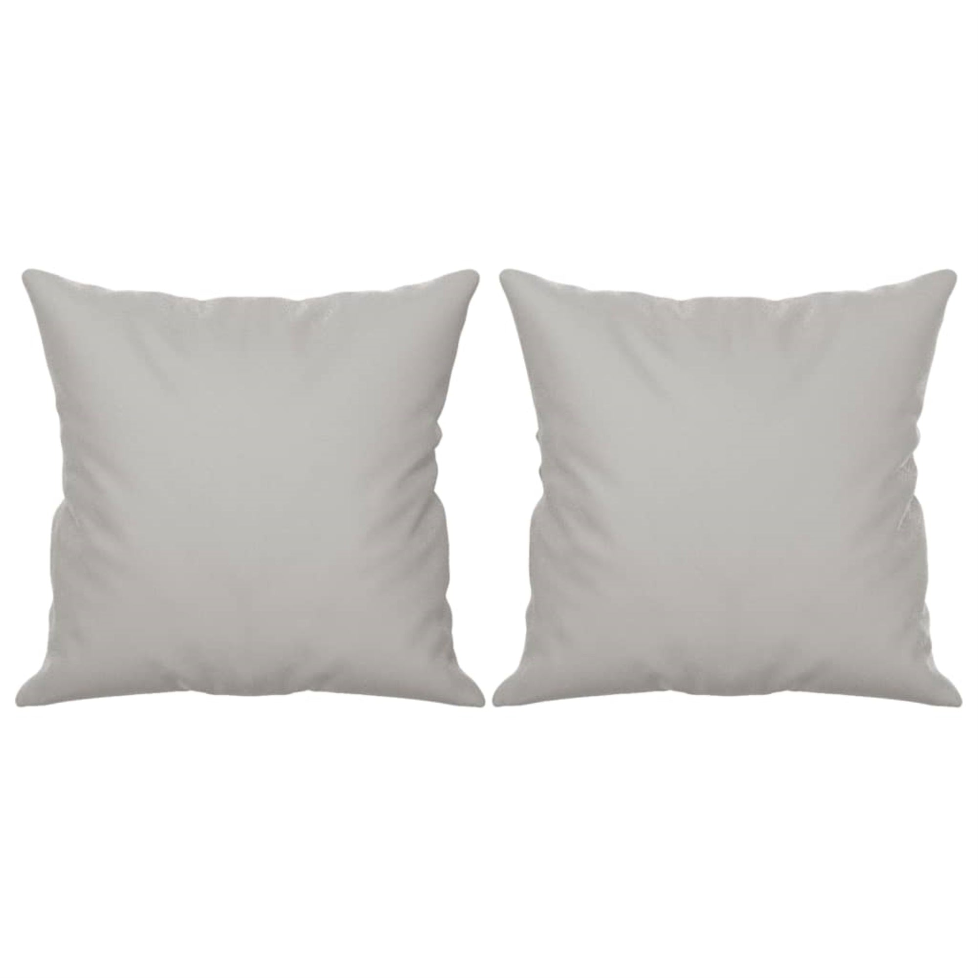 vidaXL Throw Pillows 2 pcs Light Gray 15.7''x15.7'' Microfiber Fabric