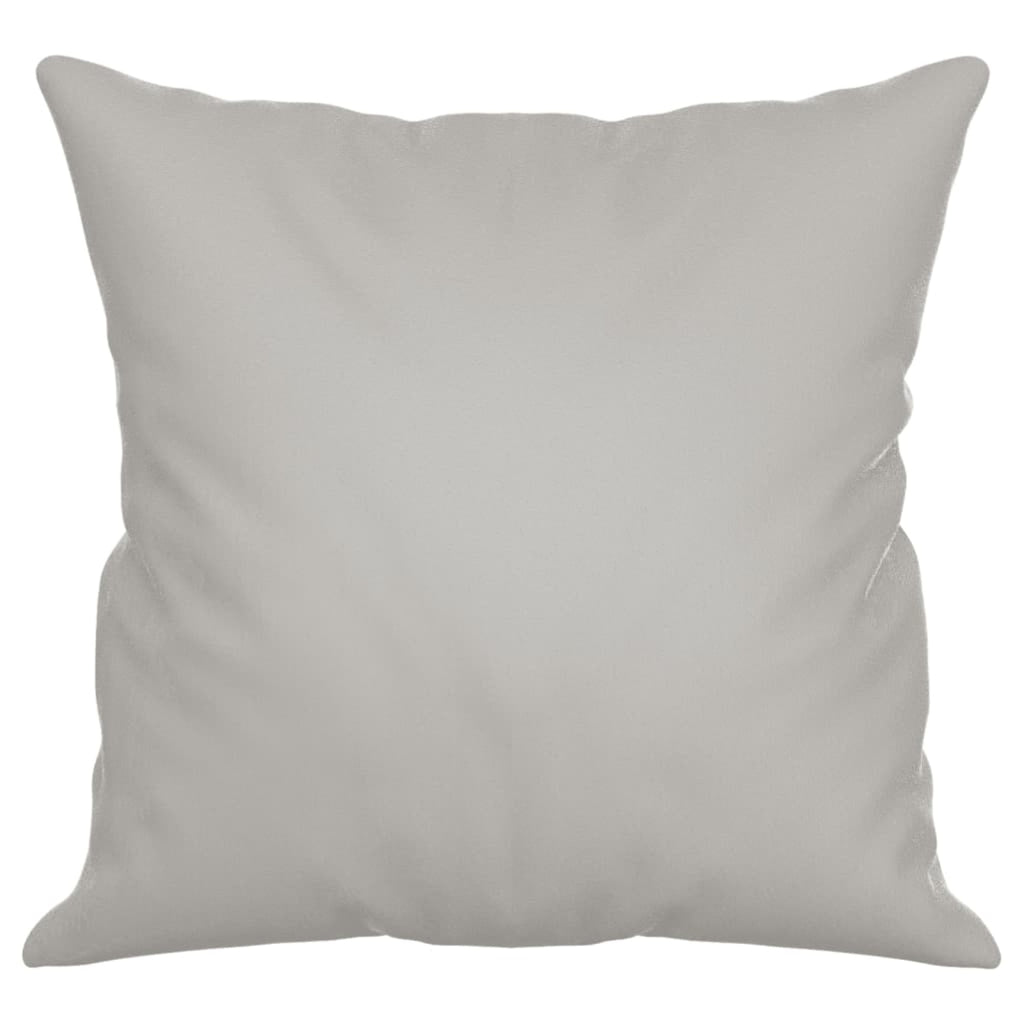 vidaXL Throw Pillows 2 pcs Light Gray 15.7''x15.7'' Microfiber Fabric