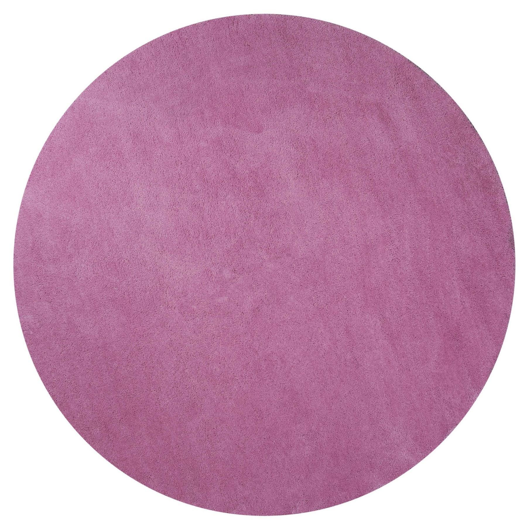 8 Hot Pink Round Indoor Shag Rug