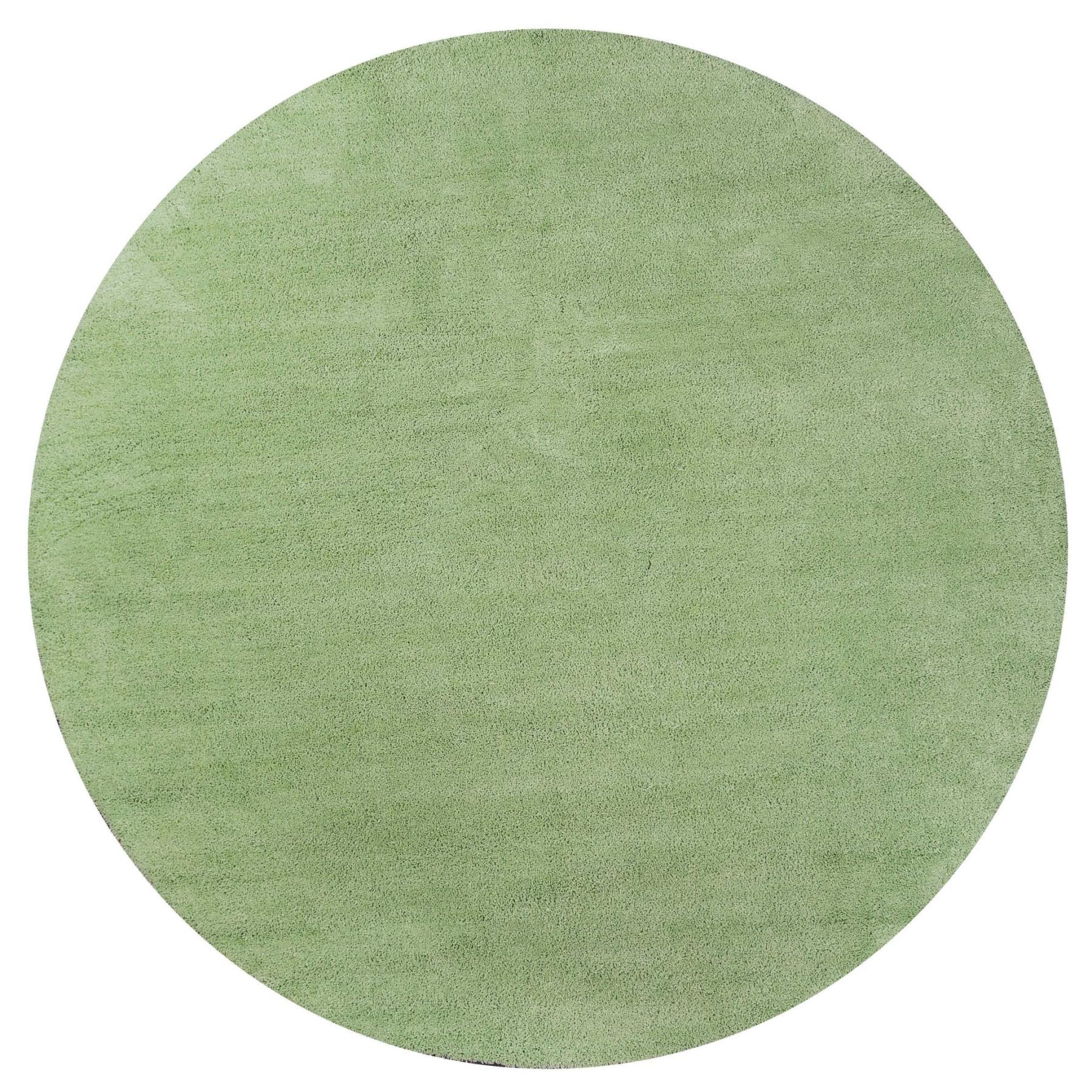 8 Spearmint Green Round Indoor Shag Rug