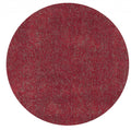 8 Round  Polyester Red Heather Area Rug