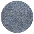 8 Indigo Ivory Heather Round Indoor Shag Rug