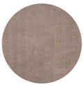 8 Beige Round Indoor Shag Rug