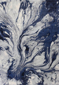 7 X 10  Polypropylene Blue Area Rug