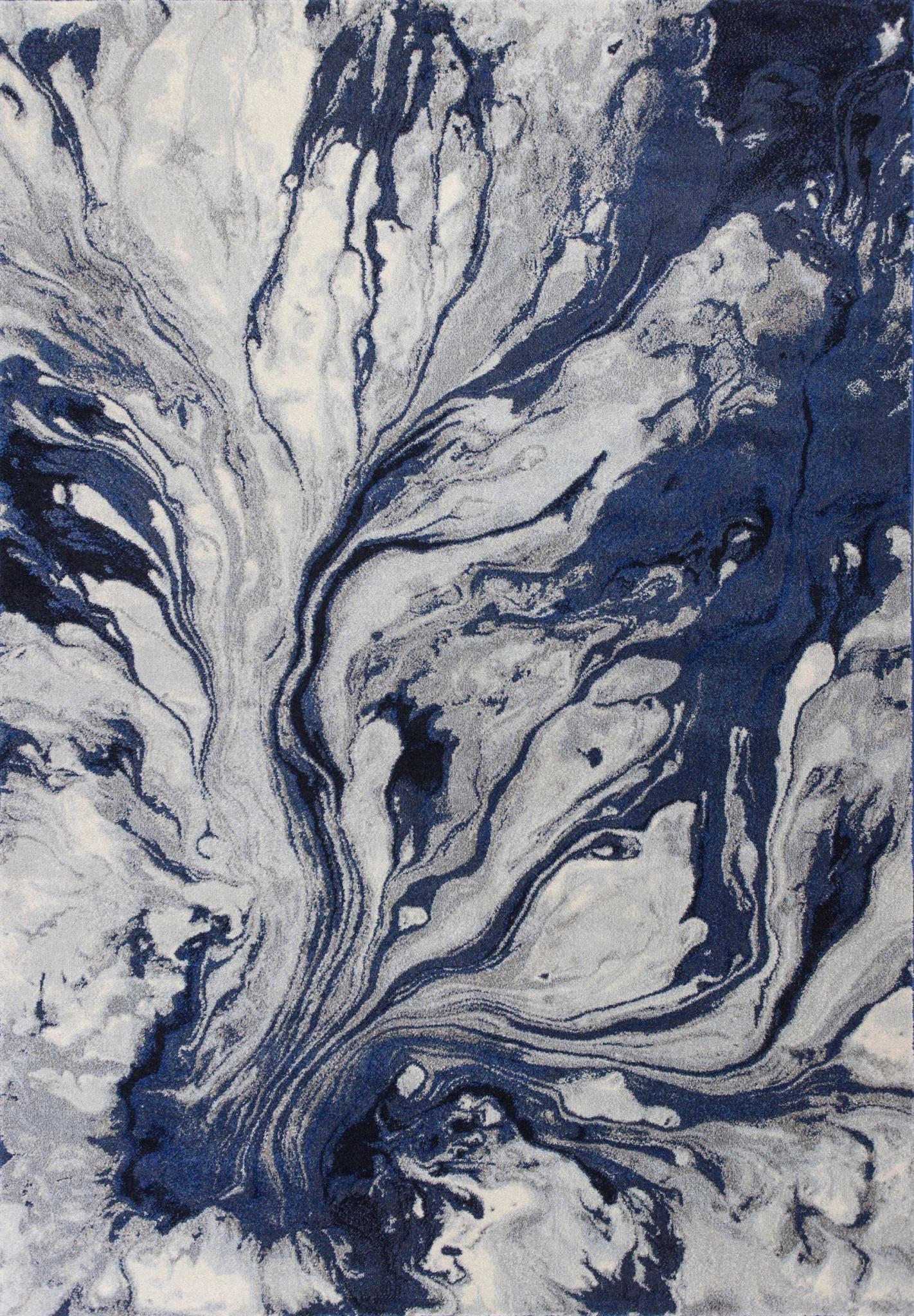 7 X 10  Polypropylene Blue Area Rug